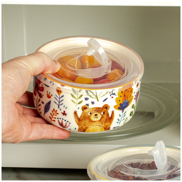 Signature Microwaveable Bowls With Lids 6 Piece Set