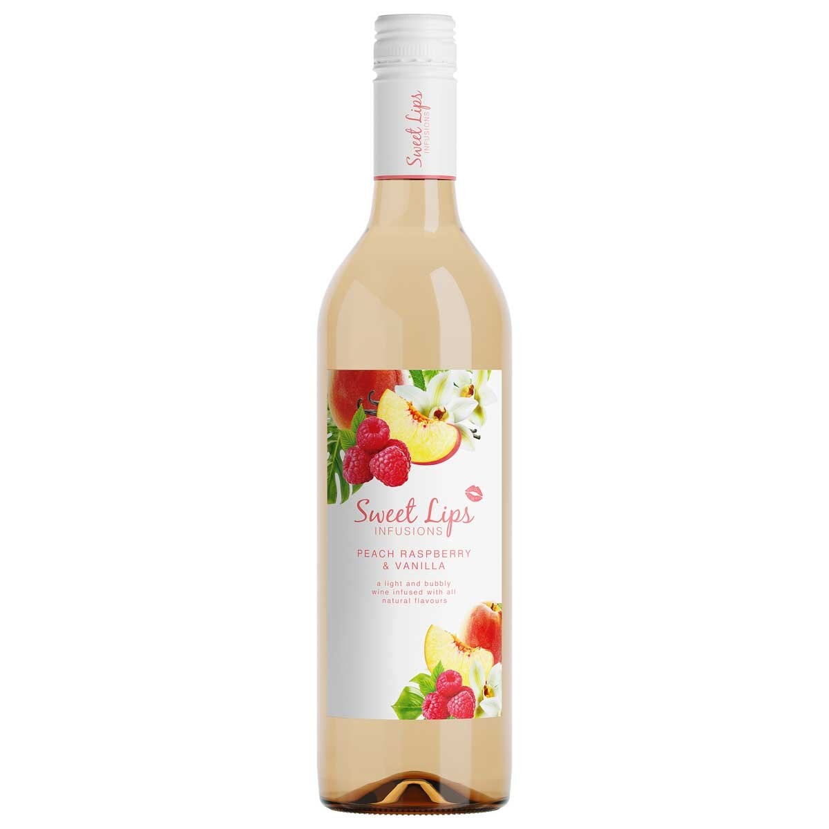 Sweet Lips Infusions Peach Raspberry And Vanilla 6 x 750ml