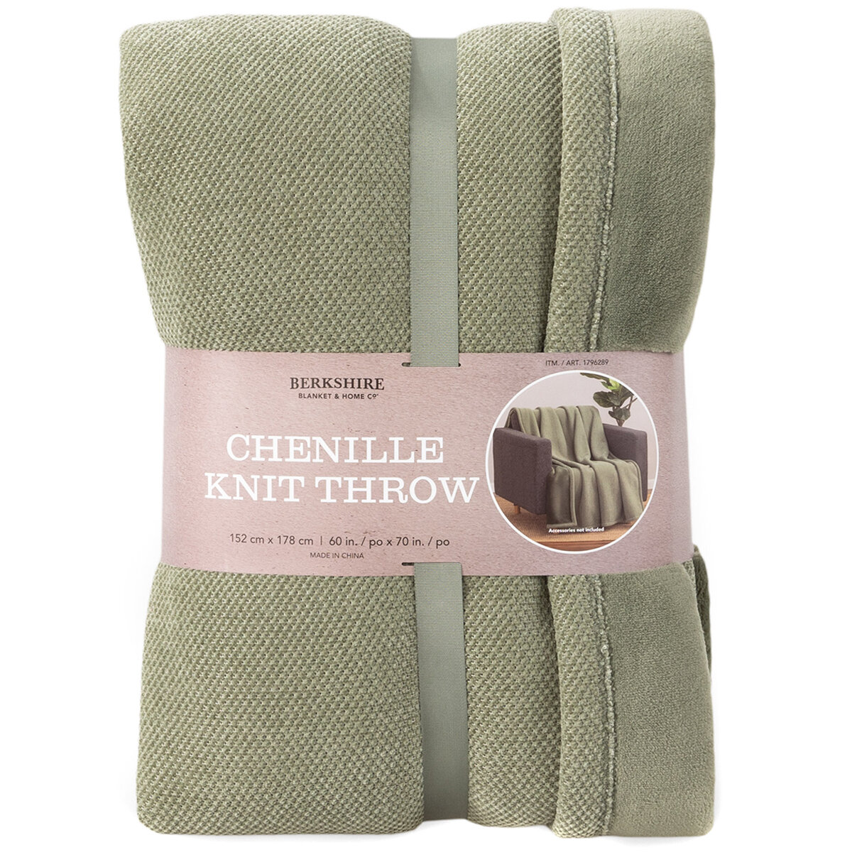 Berkshire Chenille Knit Throw 152cm x 178cm