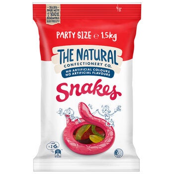 Natural Confectionery Co Snakes 1.5kg Natural Confectionery Co Snakes 1.5kg
