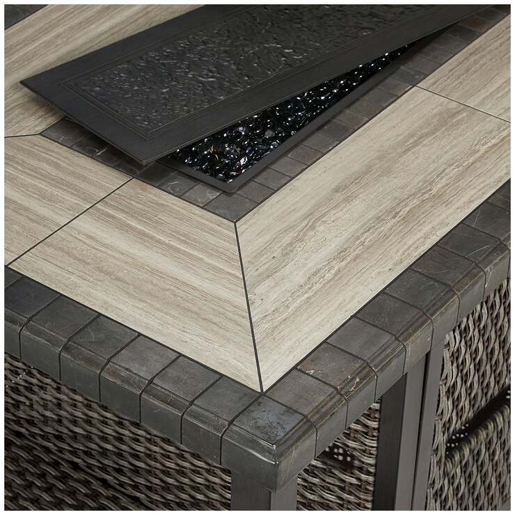 Agio Park Falls 5pc Woven Seating Set with Fire Costco Australia