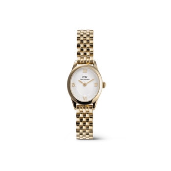 Daniel Wellington Ophelia Mini White Dial Gold Beans Link Strap Women's Watch DW00100803