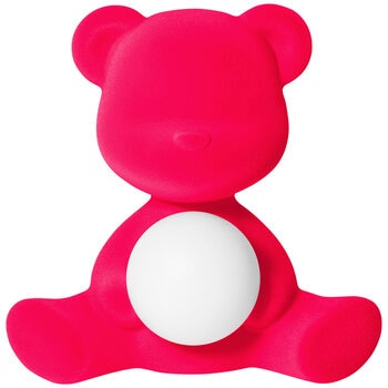 Qeeboo Teddy Girl Velvet Finish Lamp With Rechargeable LED