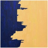 Cafe Lighting and Living Stormy Monday Blues Canvas Painting Set, Gold/