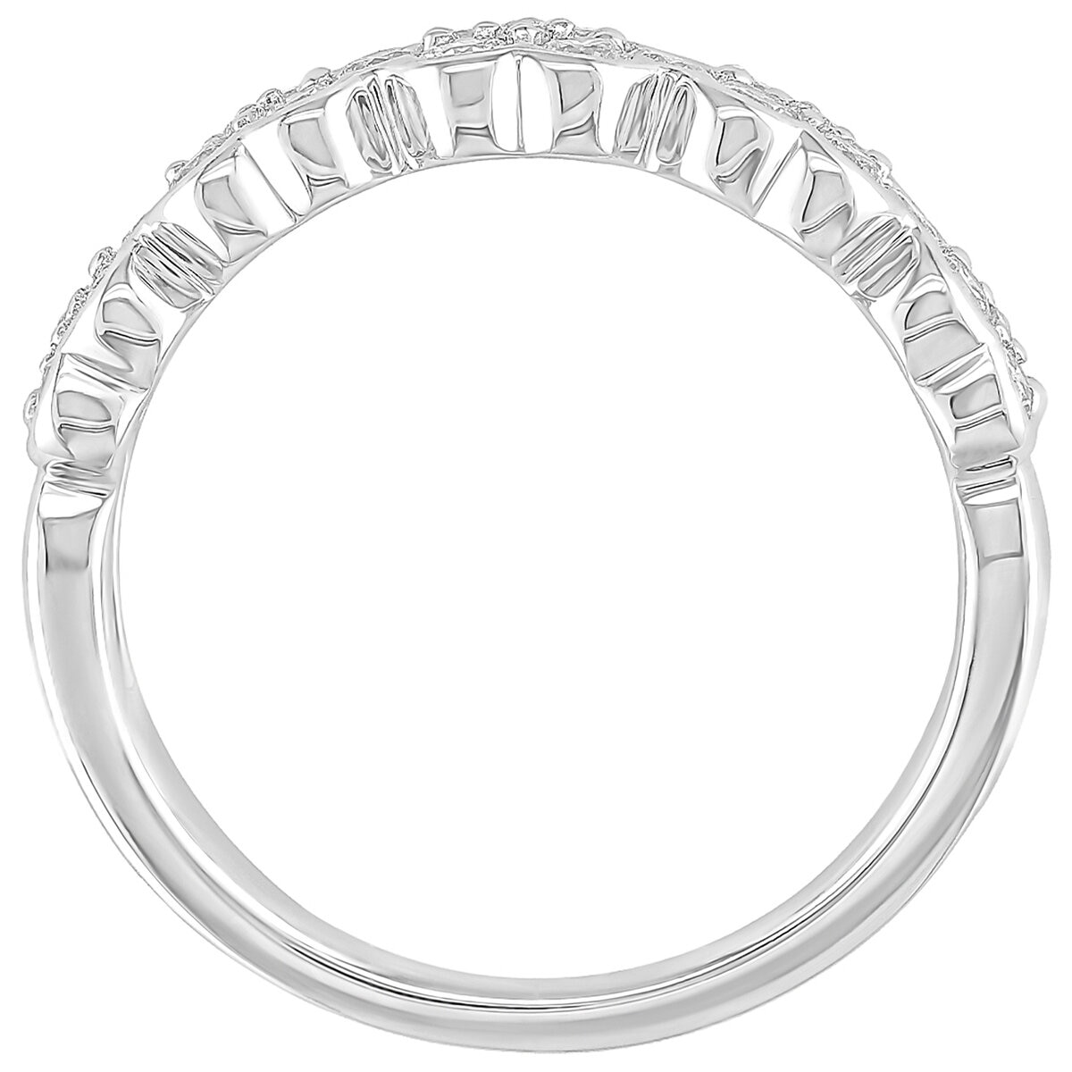 18KT White Gold 0.75ctw Round Diamond Multi Row Ring