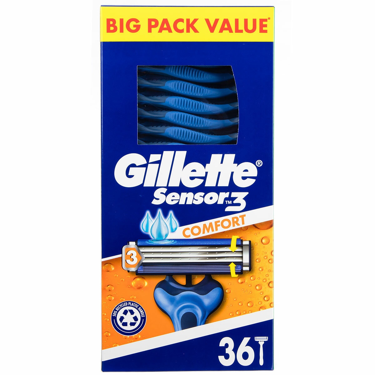 Gillette Sensor3 Disposable 36 Pack Gillette Sensor3 Disposable 36 Pack