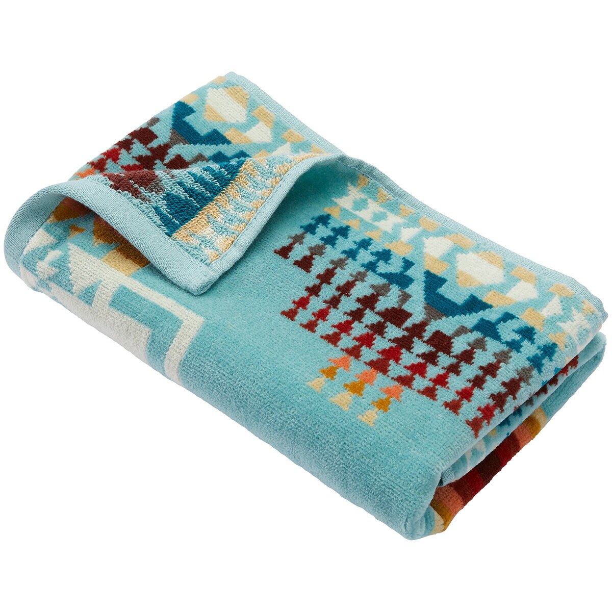 Pendleton Jacquard Hand Towel Aqua