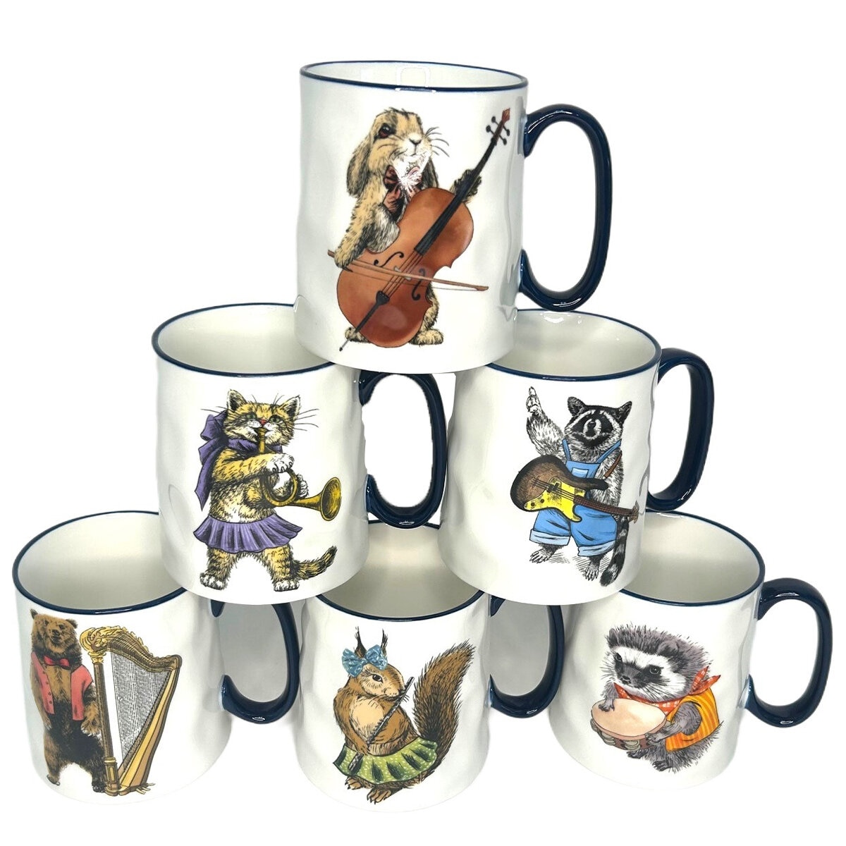 Signature Orchestra Animal Mugs 414mL x 6 Pack