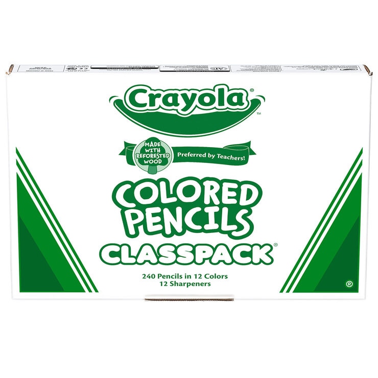 Crayola 240 Pieces Coloured Pencil 12 Colours