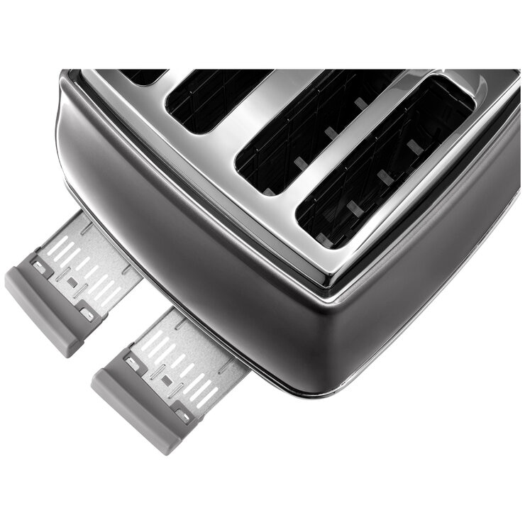 Delonghi CTOT4003GY Icona Metallics 4 Slice Toaster Pewter Grey