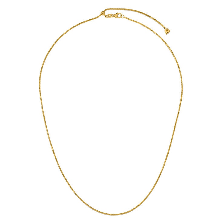 14KT Yellow Gold Spiga Adjustable Chain/ 14KT Yellow Gold Spiga Adjustable Chain/