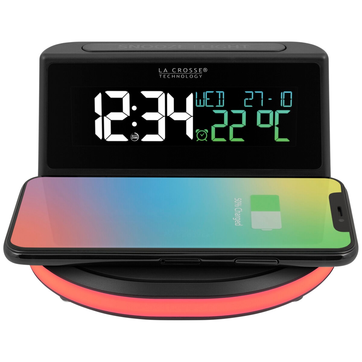 LaCrosse Glow Alarm Clock With Temperature