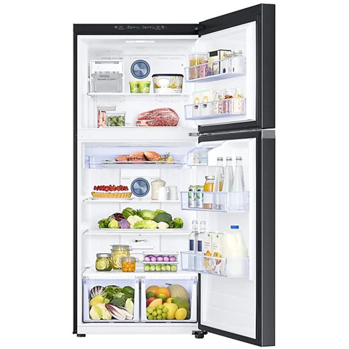 525L Black Layered Steel Top Mount Fridge SR520BLSTC