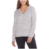 Kirkland Signature Womens LS Vneck Top - Ink