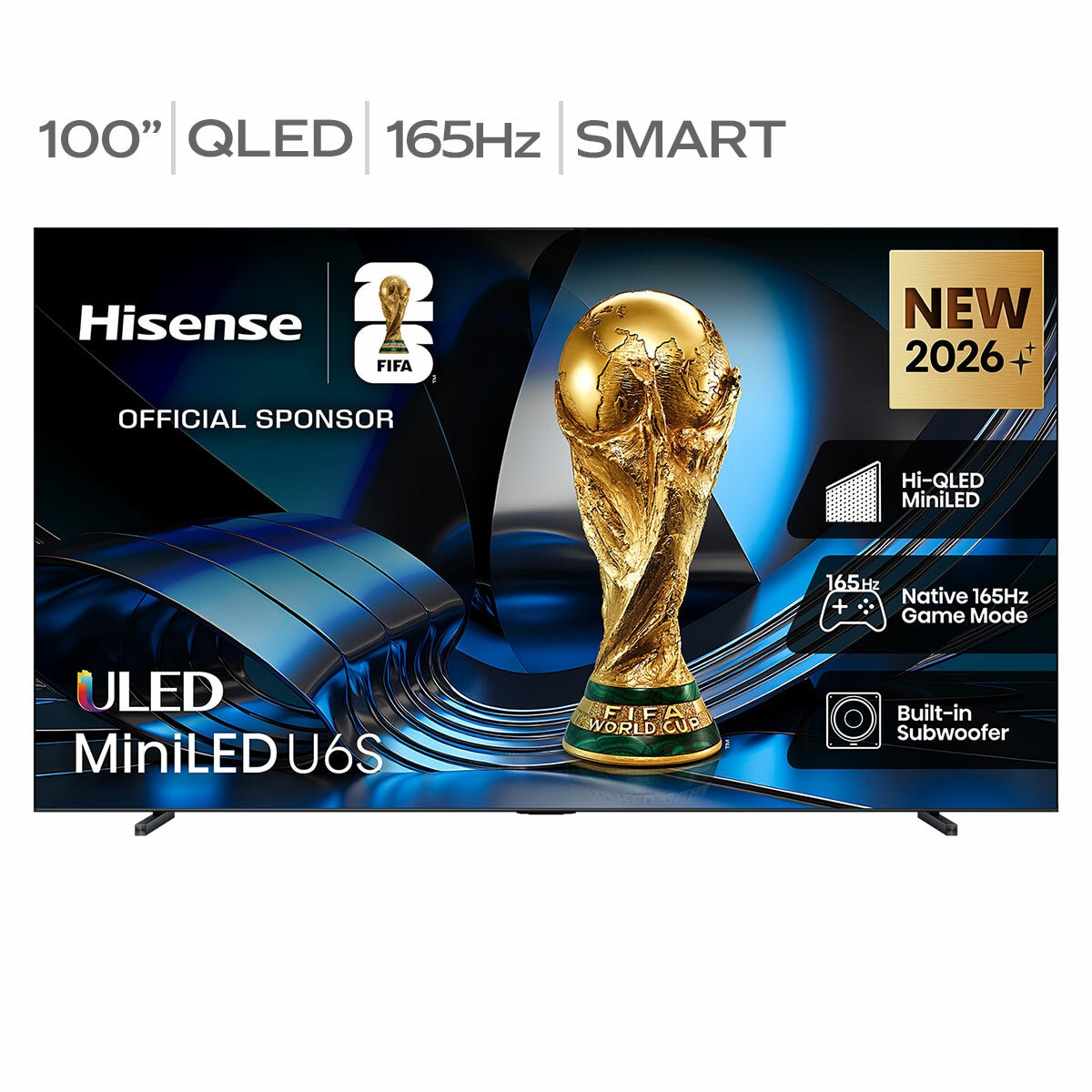 Hisense 100 Inch U6S Hi-QLED Mini LED 4K Smart TV 100U6SAU