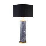 Lexi Lighting Mica Grey Marble Stone Table Lamp