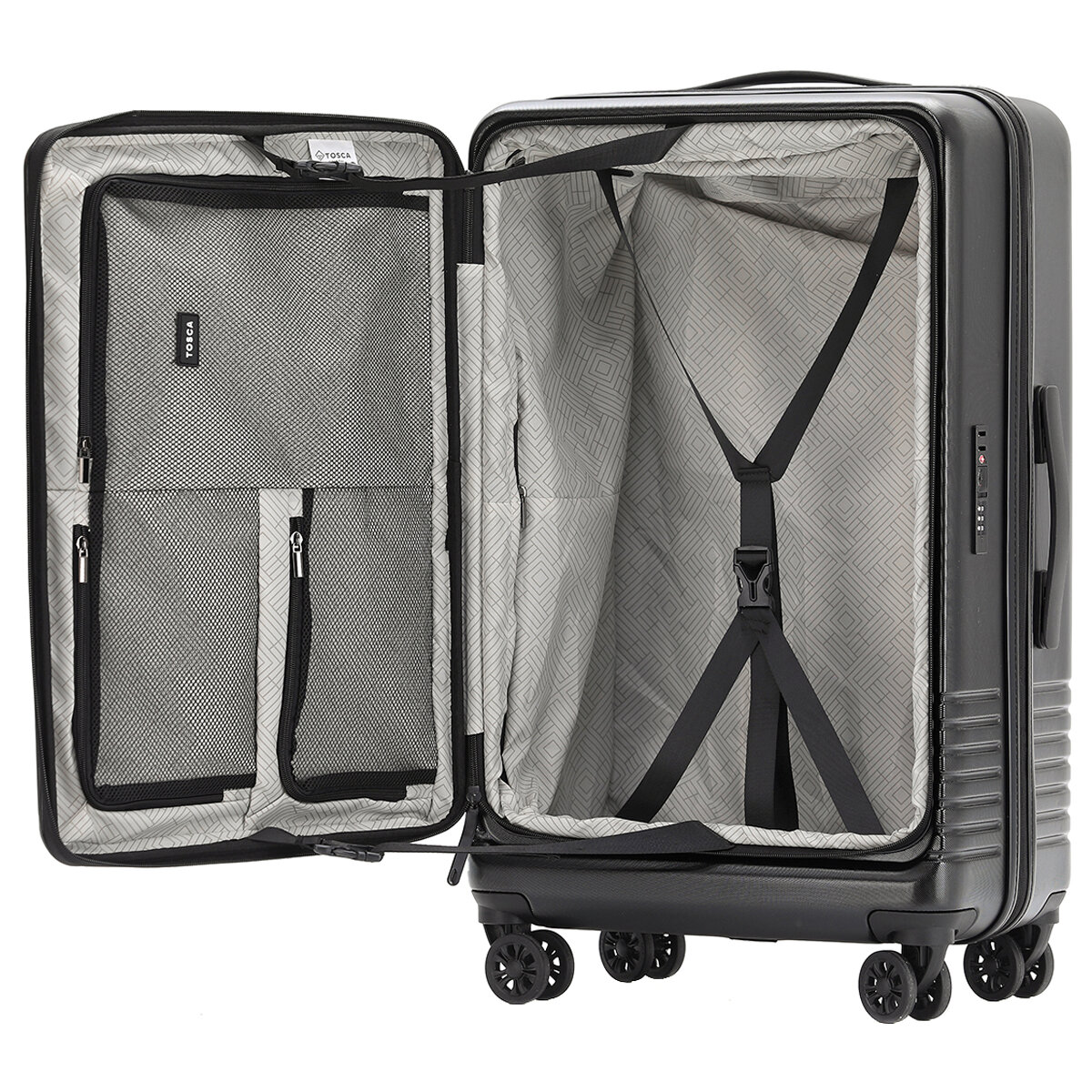 Tosca Horizon 2 Piece Luggage Set Black