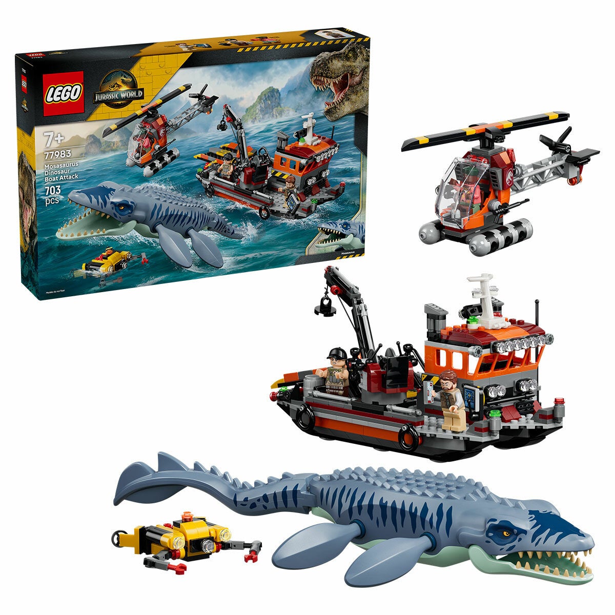 LEGO Jurassic World Mosasaurus Dinosaur Boat Attack 77983 LEGO Jurassic World Mosasaurus Dinosaur Boat Attack 77983
