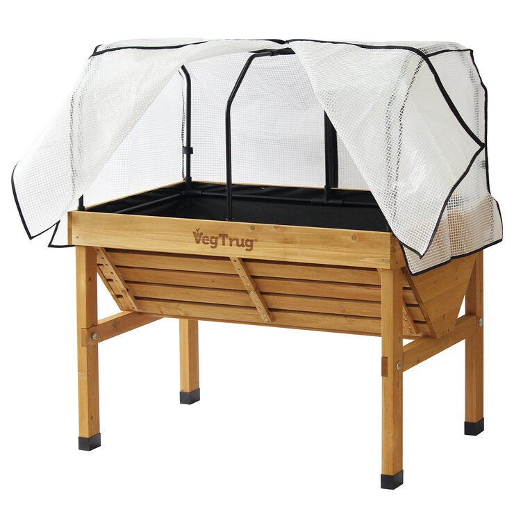 VegTrug 1.2m Classic Home Farm Kit - Natural with Greenhouse Frame & Cover VegTrug 1.2m Classic Home Farm Kit - Natural with Greenhouse Frame & Cover