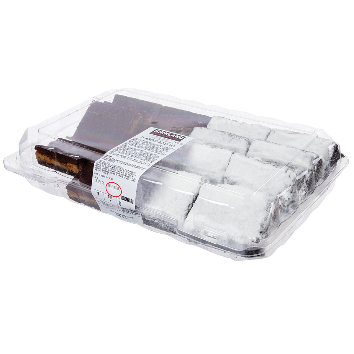 Kirkland Signature Assorted Slices 16pk 1.4kg (Caramel & Brownie)