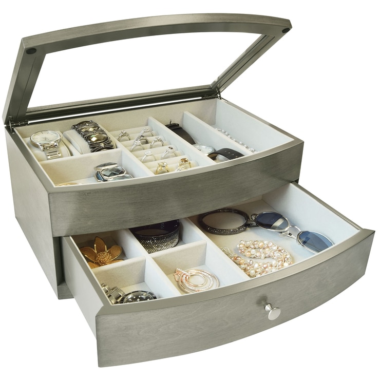 Gunther Mele Wooden Grey Jewellery Box Costco Australia