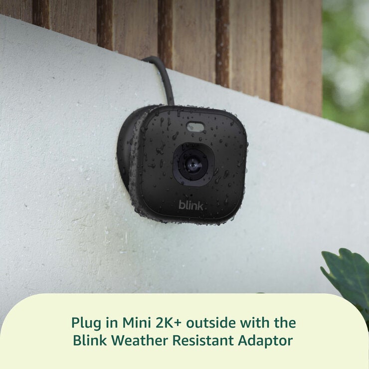 Blink 2K+ Video Doorbell And Mini Camera With Outdoor Adaptor Black Set B0H2XCV2FJ