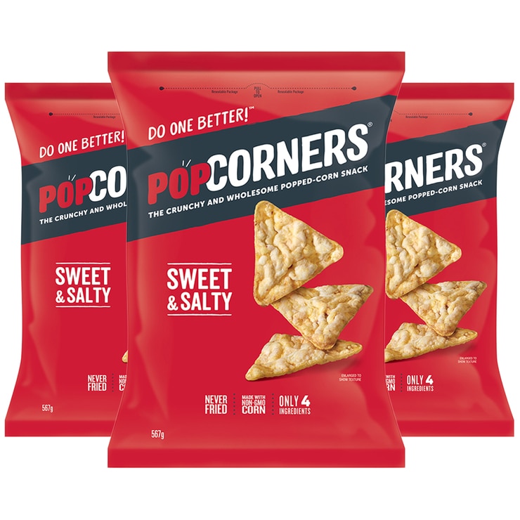 Popcorners Sweet & Salty Corn Chip 3 x 567g Costco Australia