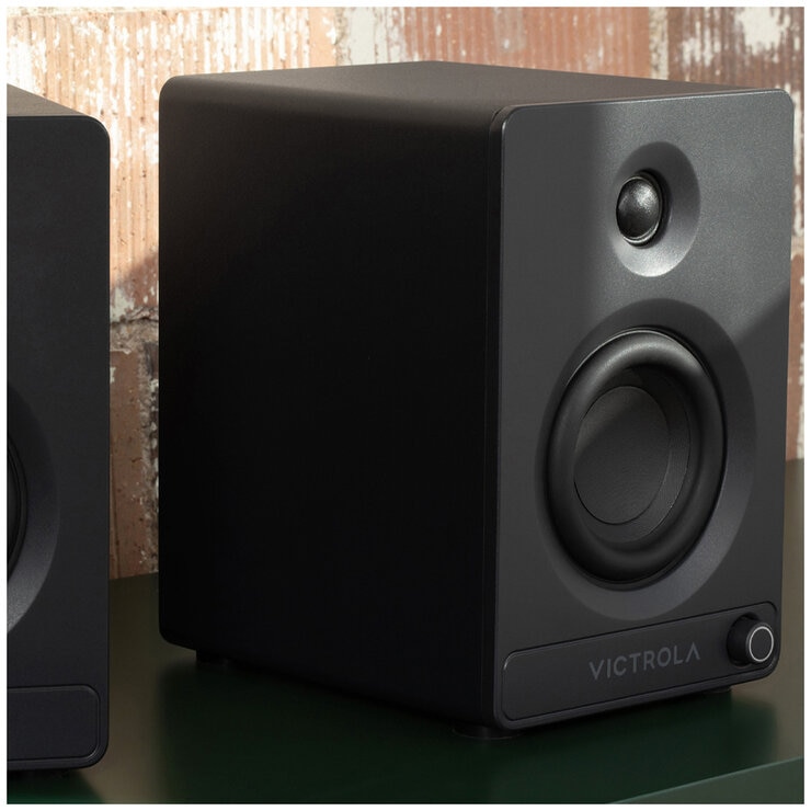 Victrola Tempo Bookshelf Speakers Black VPS-400-BLK-INT