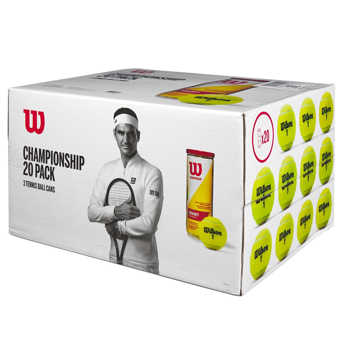 Wilson Championship Tennis Balls 60 Pack 20 Cans Of 3 Ba