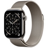 Apple Watch Series 11 GPS + Cellular 46mm Natural Titanium Case with Natural Milanese Loop - S/M