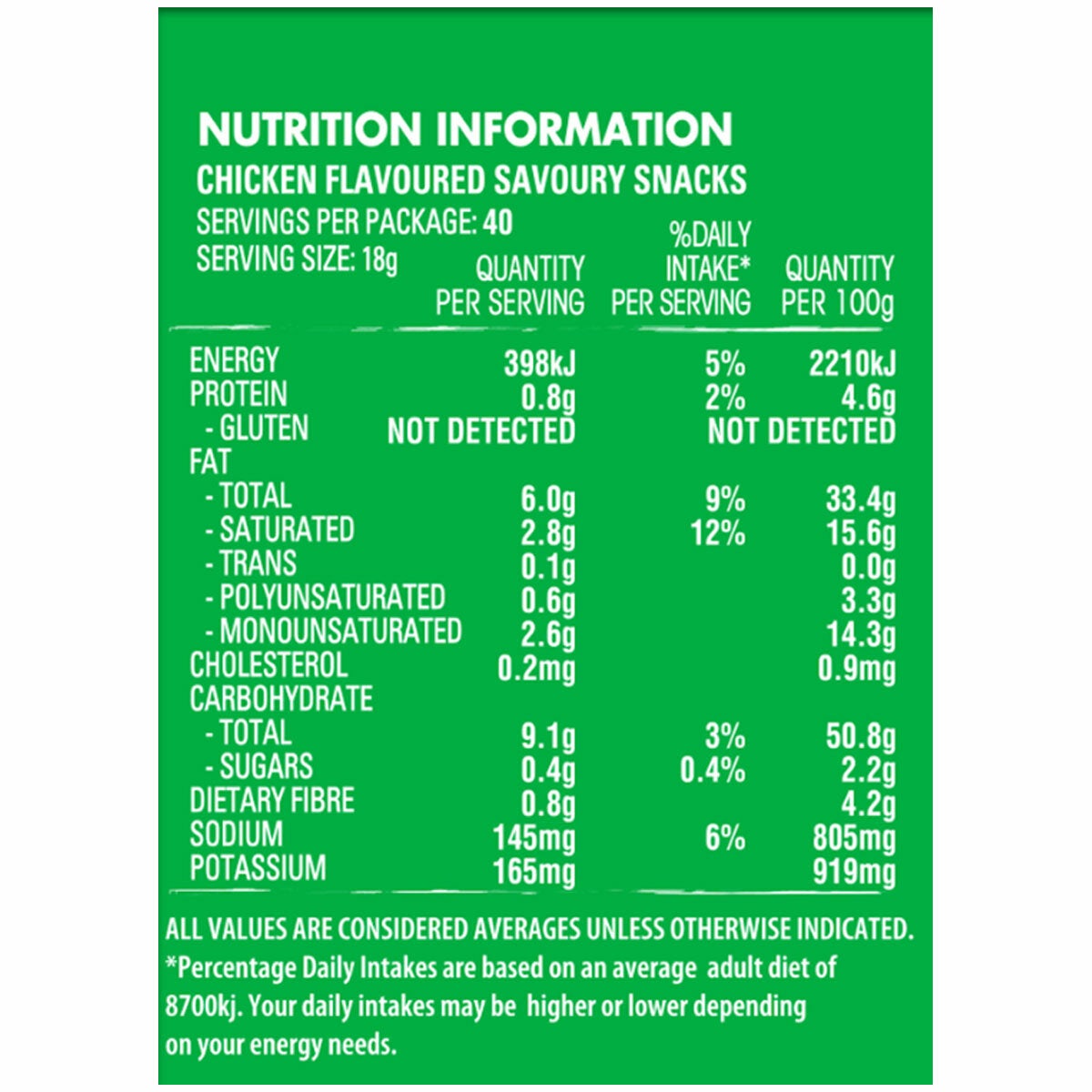 JMP Jumpy's Chicken Flavoured Crunchy Potato Snacks 40 x 18g