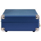 Crosley Cruiser Deluxe Portable Turntable - Blue + Free Record Storage Crate