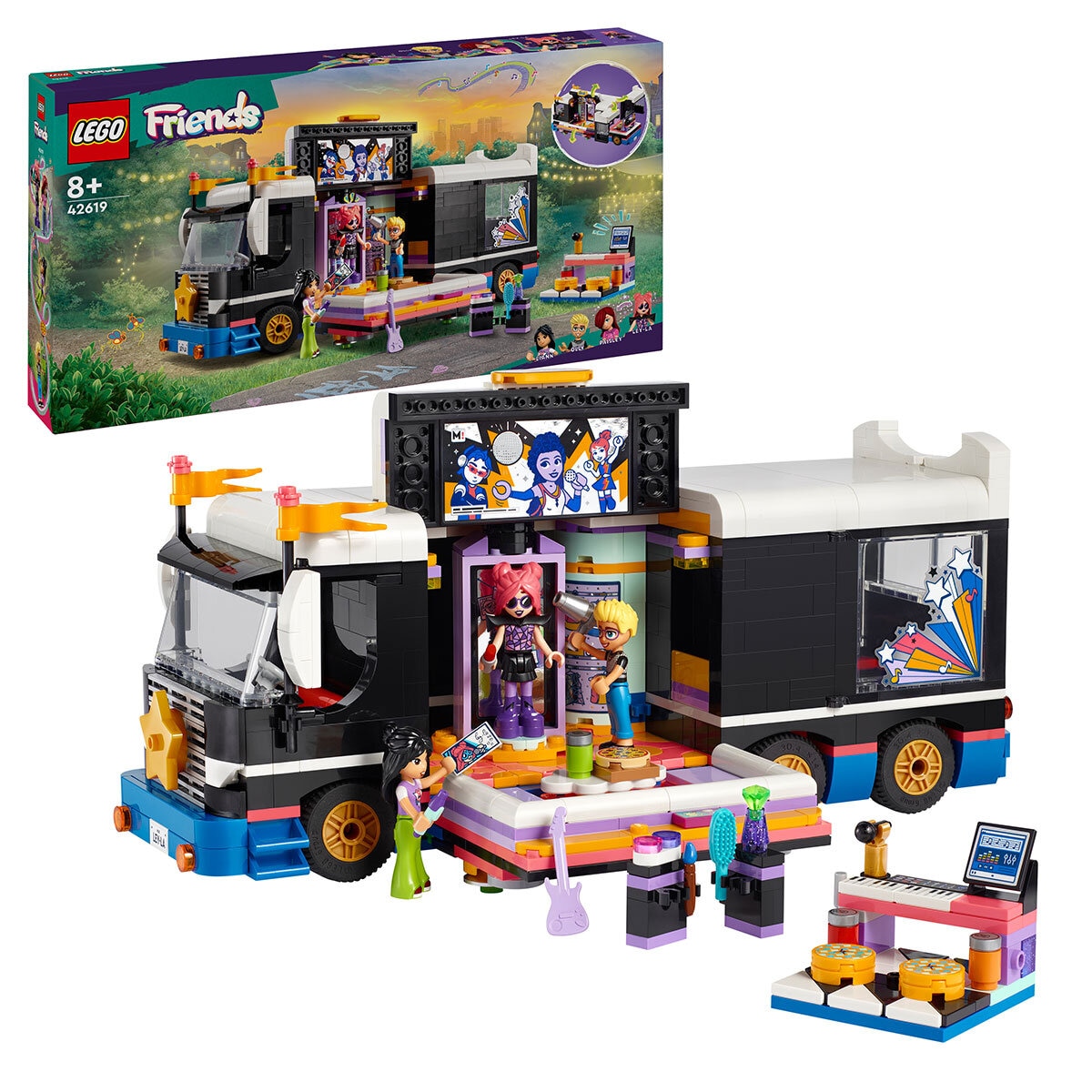 LEGO Friends Pop Star Music Tour Bus 42619