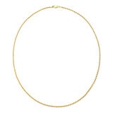 18KT Yellow Gold 2mm Diamond Cut Rope Necklace