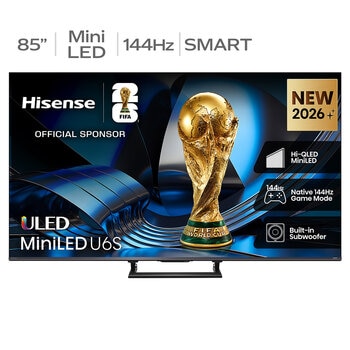 Hisense 85 Inch U6S ULED Hi-QLED Mini LED 4K Smart TV 85U6SAU