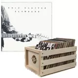 Crosley Record Storage Crate & Eric Clapton Slowhand 35th Anniversary Vinyl Album Bundle