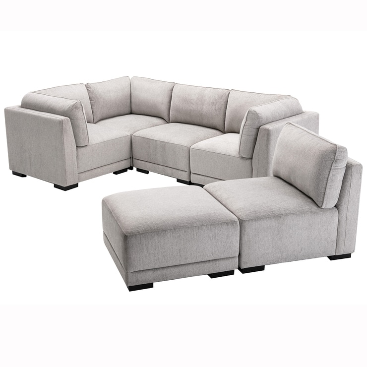 Zoy Home Furnishings Fabric Modular Sectional 6pc Costco Australia