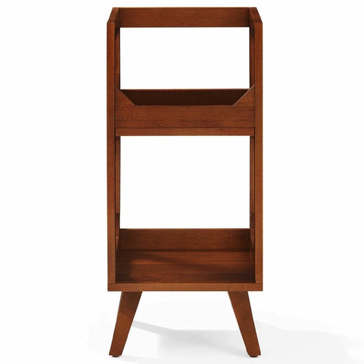 Crosley Asheville Small Vinyl Storage Stand Walnut