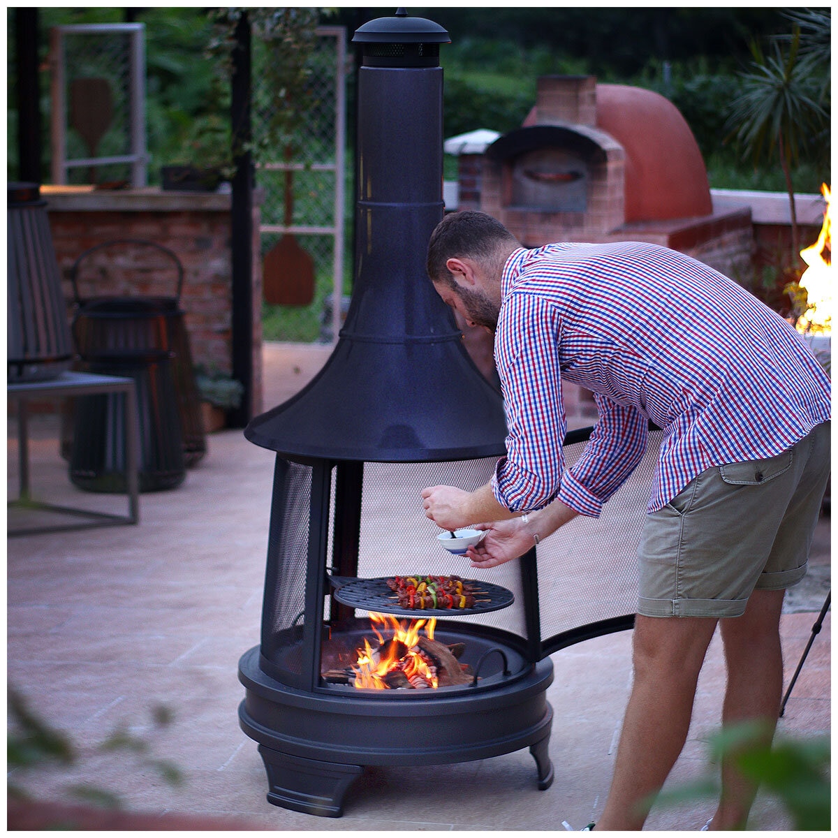 Alpine Black Matte Chiminea