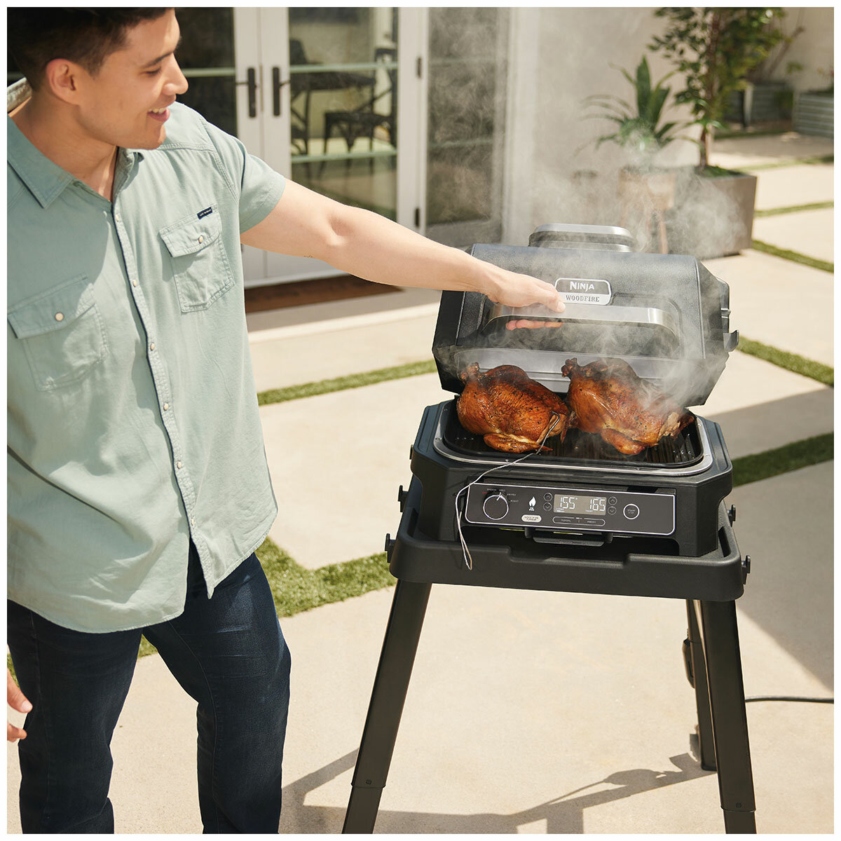 Ninja Woodfire Pro XL Outdoor Electric BBQ Grill & Smoker OG850