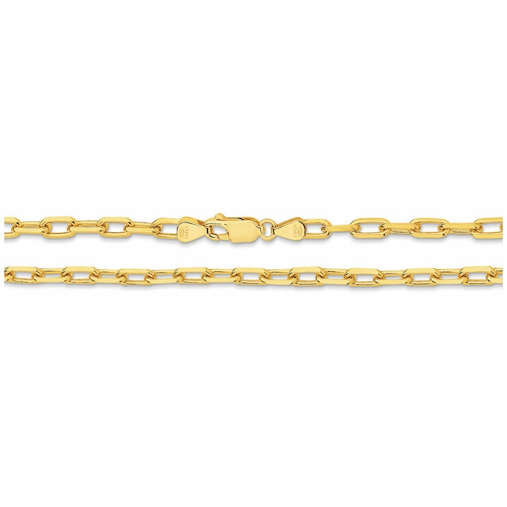 18KT Yellow Gold Paperclip Bracelet 8g