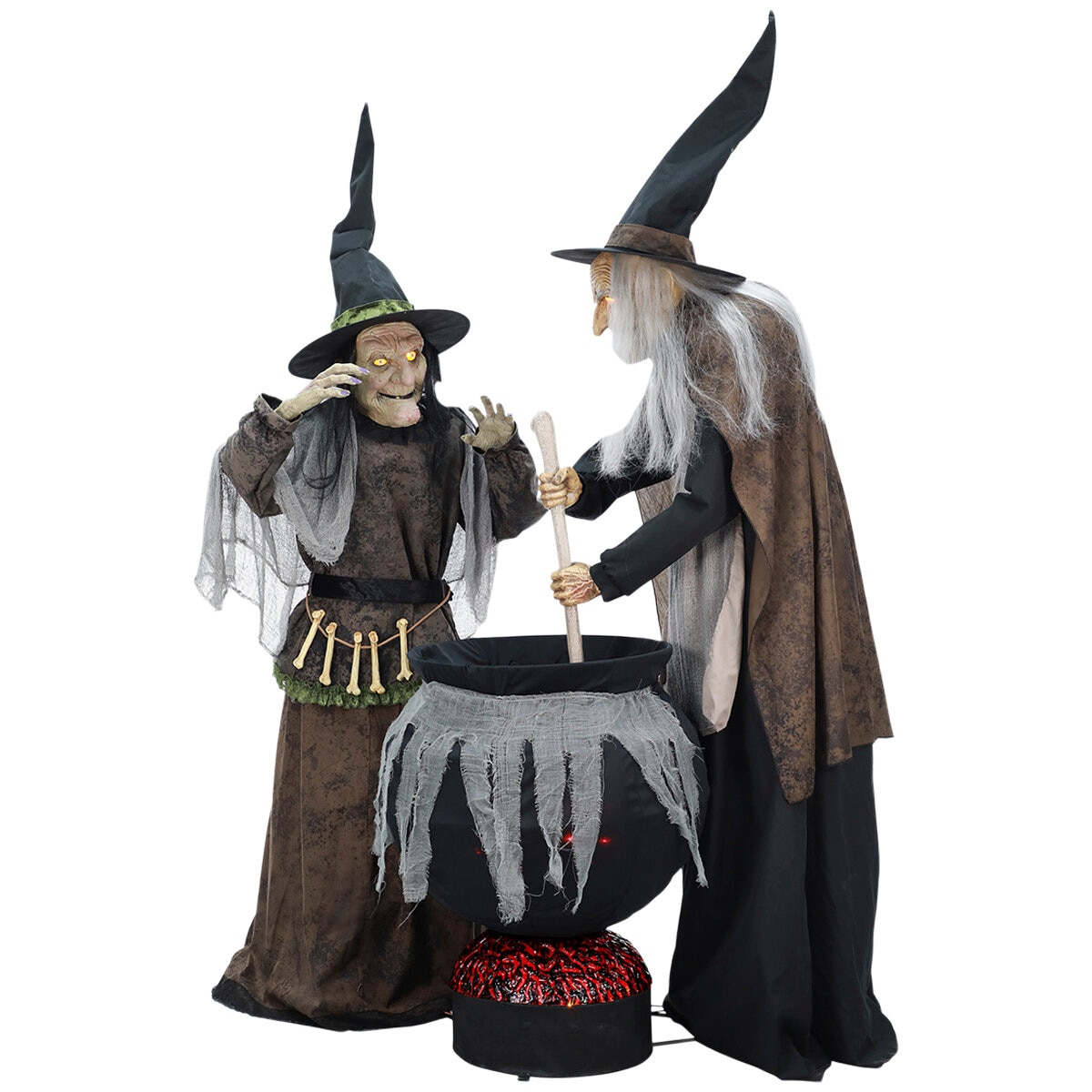 Deluxe Animated Witch Cauldron Duo