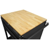 CSPS Tool Cart Rubber wood work Surface (68.6CM) 2 Drawer