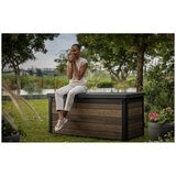 Keter Signature 570L Storage Box Walnut Look Keter Signature 570L Storage Box Walnut Look