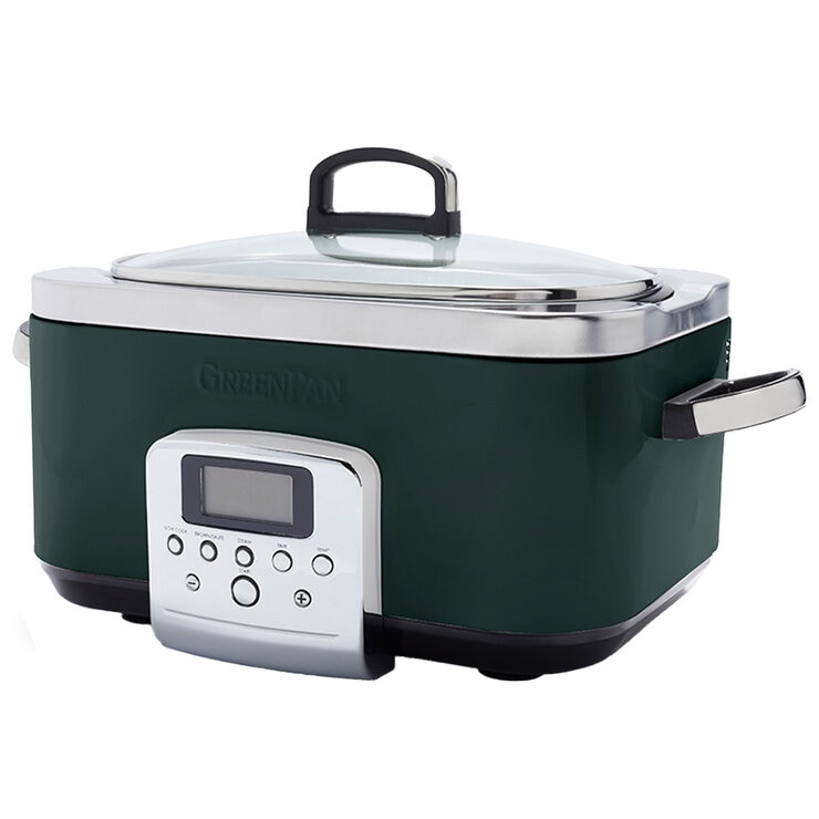GreenPan 6L Slow Cooker CC009380-001 Pine Green GreenPan 6L Slow Cooker CC009380-001 Pine Green