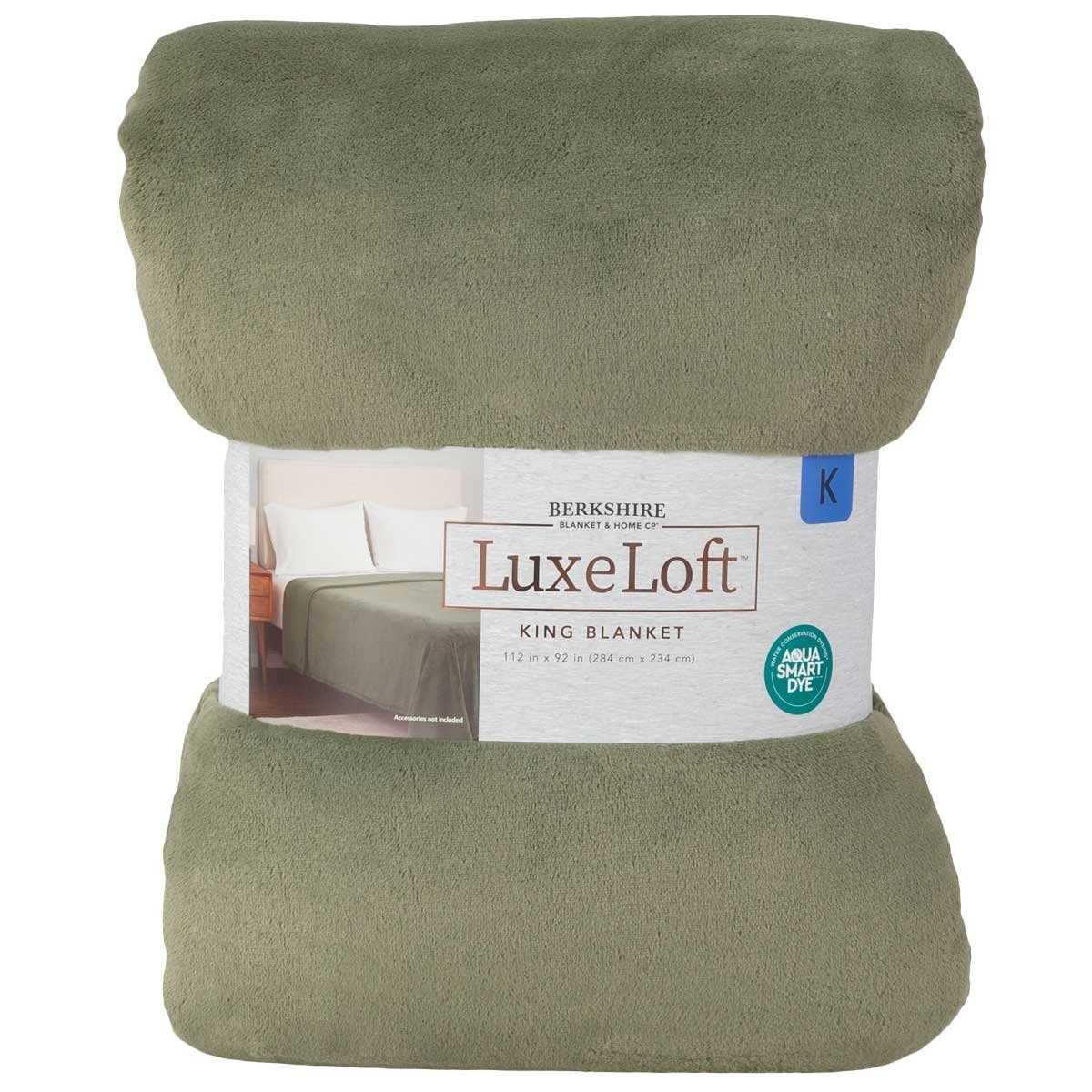Berkshire Luxe Loft Blanket King Green
