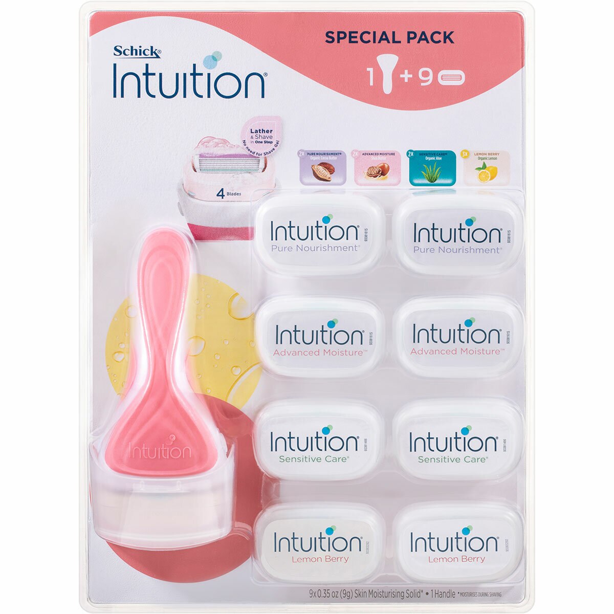 Schick Intuition Razor With 9 Cartridges Schick Intuition Razor With 9 Cartridges