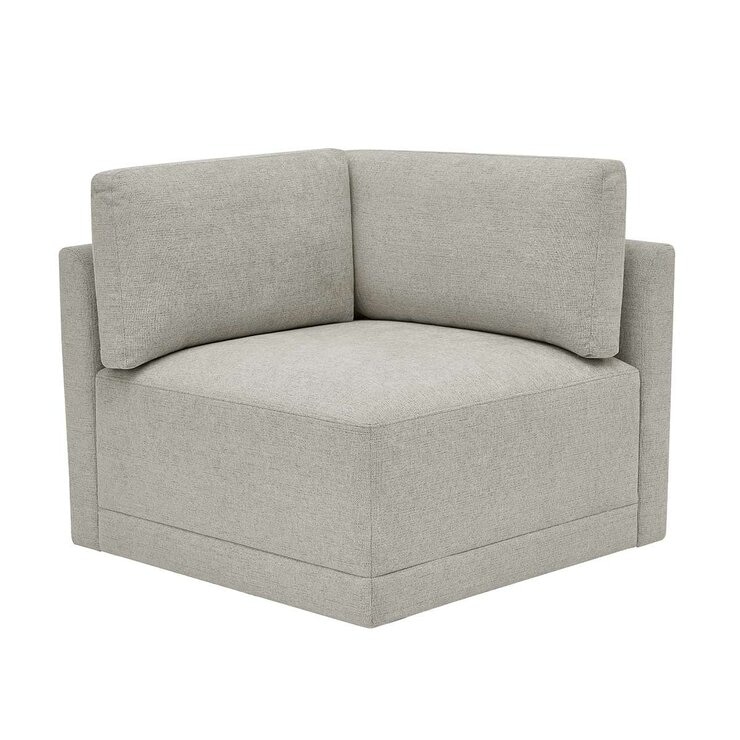 Thomasville 6PC Fabric Modular Sectional with Ottoman Light Grey