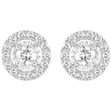 18KT White Gold 1.00ctw Round Brilliant Diamond Earrings
