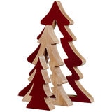 Nesting Wood Trees 45cm Red